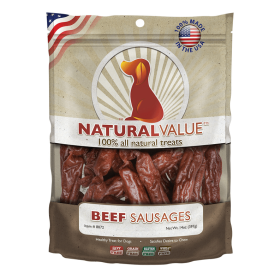 Natural Value - Soft Chew Beef Sausages - 13 oz