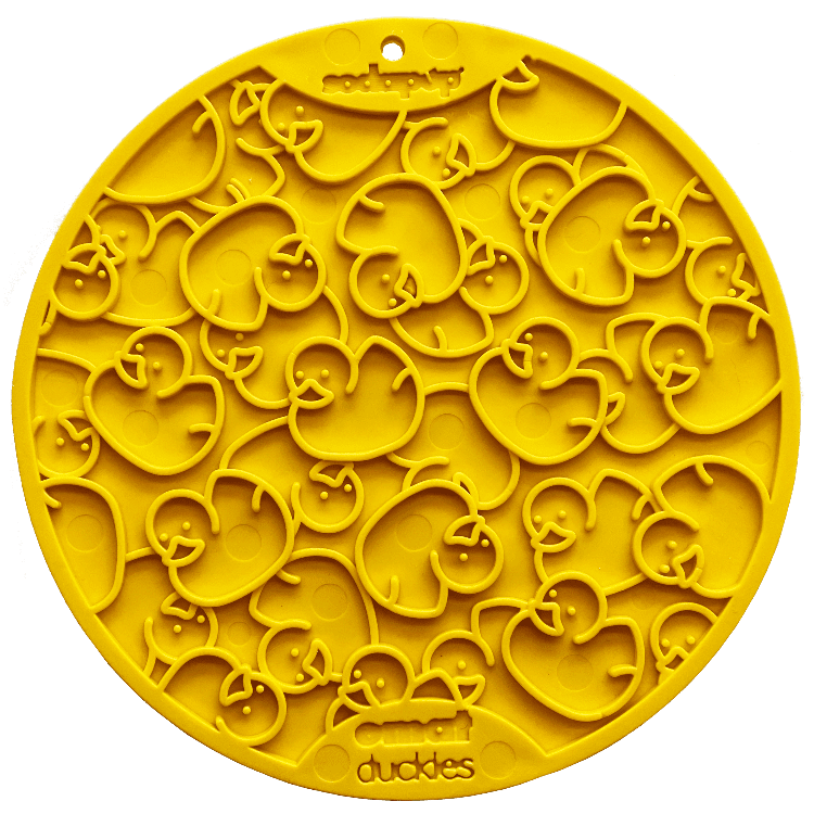 Duckies Design eMat Enrichment Lick Mat With Suction Cups