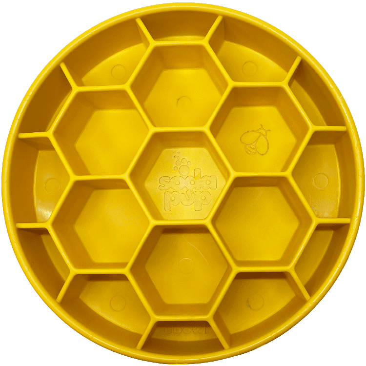 Honeycomb Design eBowl Enrichment Slow Feeder Bowl for Dogs