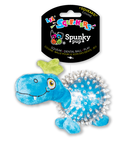 Dino in Clear Spiky Ball