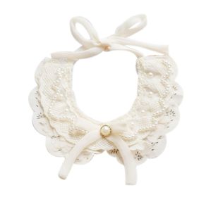 Pearl Lace Dog Princess Necklace