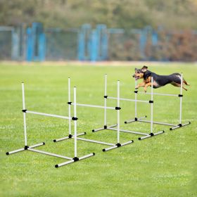4 Pack Adjustable Dog Agility Jumps with Carry Bag