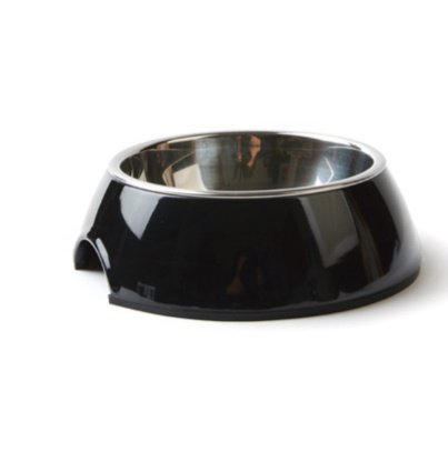 Melamine Stainless Steel Bowl (Option: L-Black)