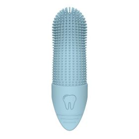 Silicone  Dog Toothbrush (Option: Blue-Finger set toothbrush)