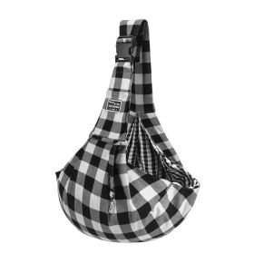 Plaid Shoulder Dog Shoulder Bag (Option: Black And White)