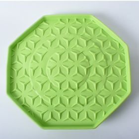 Dog Silica Gel Sucker Lick Mat (Option: Green-Suction Cup)
