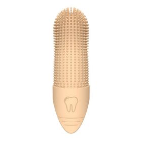 Silicone  Dog Toothbrush (Option: Beige-Finger set toothbrush)