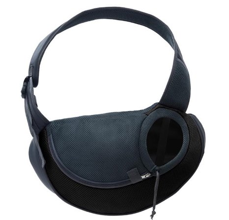 Dog Outing Portable Messenger Bag (Option: Black-L)