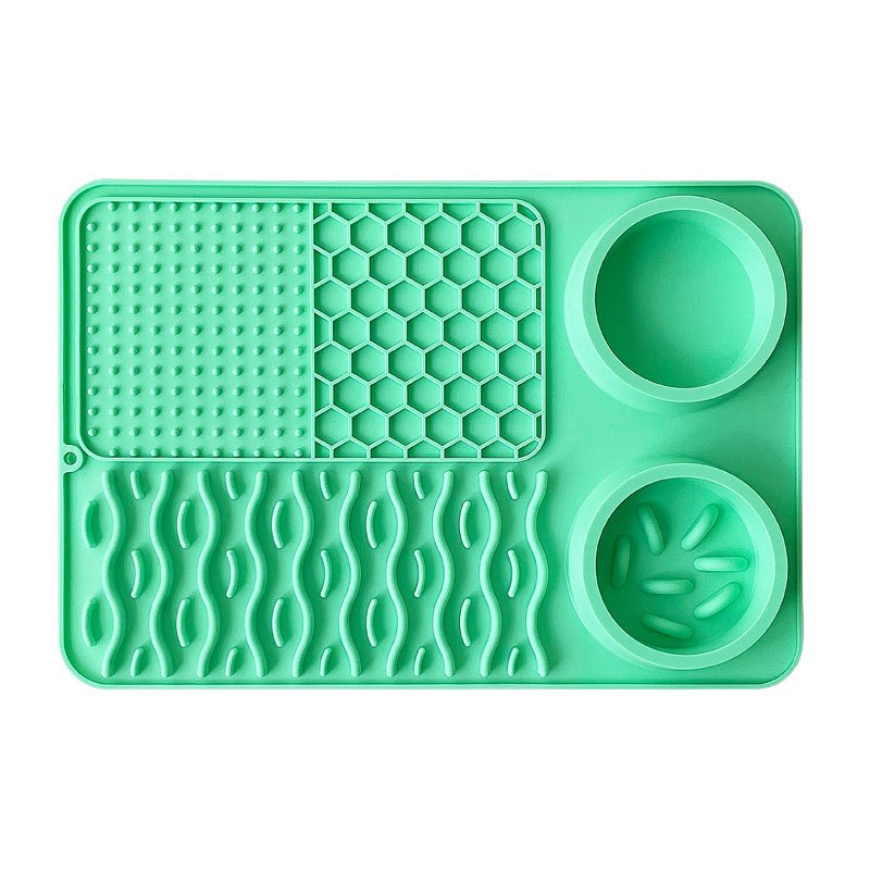 Dog Multi-functional Silicone Non-Slip Plate (Option: Single Mat-Mint Green)