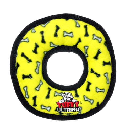 Tuffy Ultimate Ring Toy (Color: Yellow, size: large)