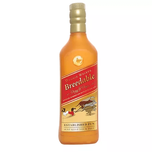 Silly Squeaker Liquor Bottle Toy (Color: Brown, size: one size)
