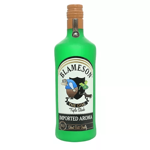 Silly Squeaker Liquor Bottle Toy (Color: Green, size: one size)
