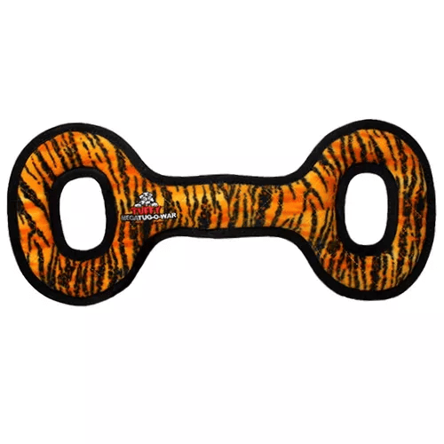 Tuffy Mega Tug Oval Toy (Color: Orange & Black, size: Mega)
