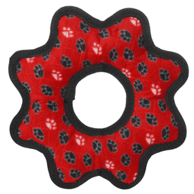 Tuffy Ultimate Gear Ring Toy (Color: Red, size: large)