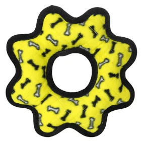 Tuffy Ultimate Gear Ring Toy (Color: Yellow, size: large)