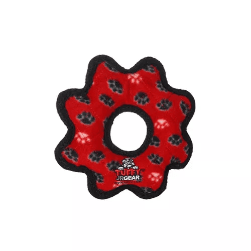 Tuffy Jr Gear Ring Toy (Color: Red, size: Junior)