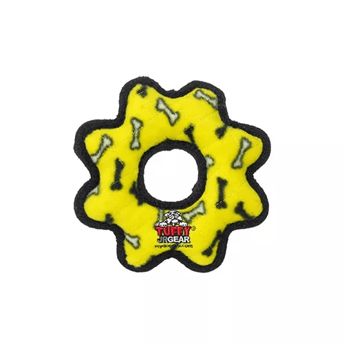 Tuffy Jr Gear Ring Toy (Color: Yellow, size: Junior)