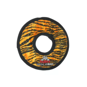Tuffy Mega Jr Ring Toy (Color: Orange & Black, size: Mega)