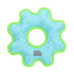 DuraForce Med Gear Ring Toy (Color: Blue-Green, size: medium)