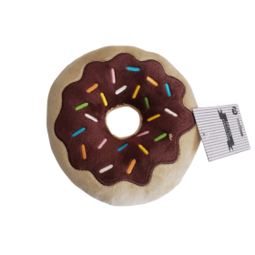 Donut Plush Dog Toy (Type: chocolate)