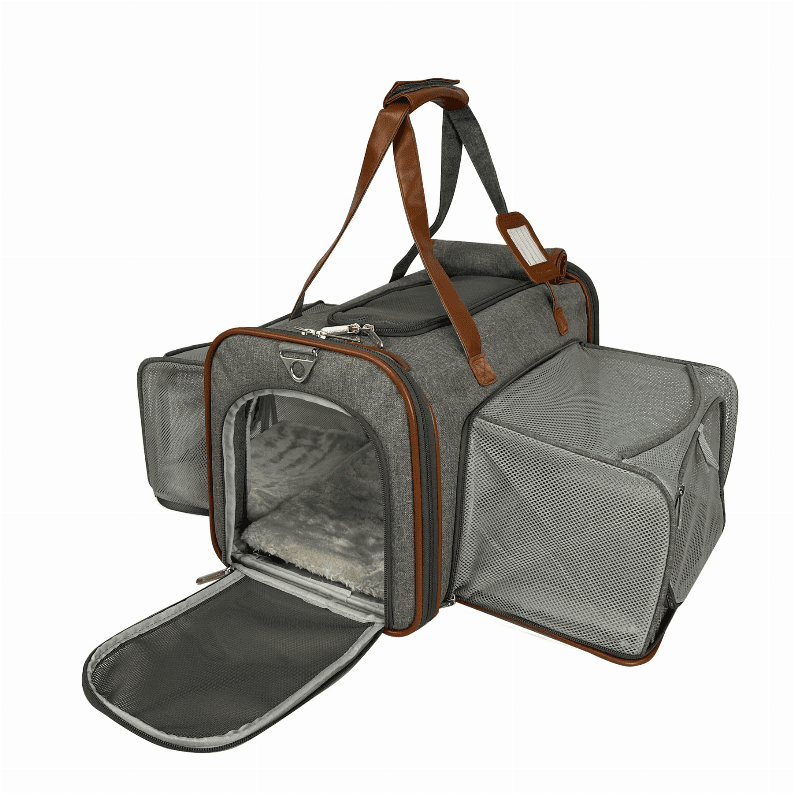 Mr. Peanut's Gold Double Expandable Pet Carrier (size: Standard Size)