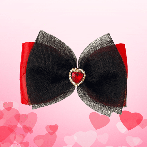 Dog Hair Barrette (Type: Tulle Heart)
