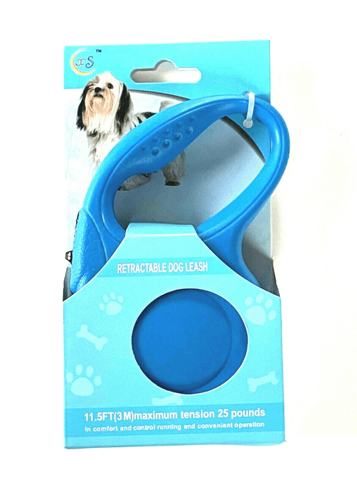 Retractable Dog Pet Leash 11.5ft (3m) Maximum Tension 25 Lbs (Color: Blue)