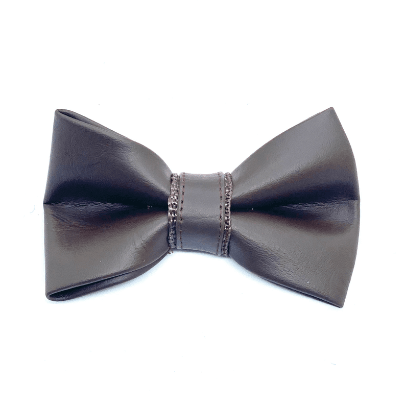 leather bow tie (name: Grizzly)
