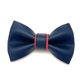 leather bow tie (name: Cardinal)