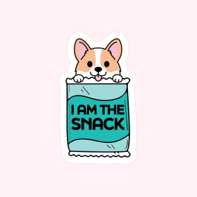 Sticker (saying: I Am The Snack)