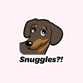 Sticker (saying: Snuggles)