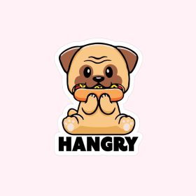 Sticker (saying: Hangry)
