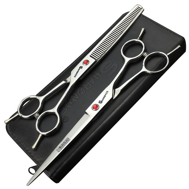 Dog Grooming Scissors (Option: Silver Straight Snips)