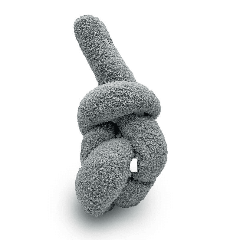 Knott Dog Plush Toy (Color: Grey)