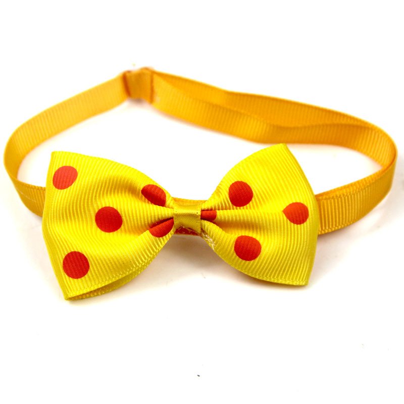 Pet Supplies Accessories Polka Dot Bow Tie (Option: Pink Red Dot-Free Size)