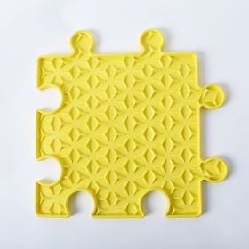 Dog Silica Gel Sucker Lick Mat (Option: Yellow-Splicing)