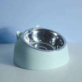 Stainless Steel Dog Bowl with Cervical Protection (Option: Matcha Green-200ml)