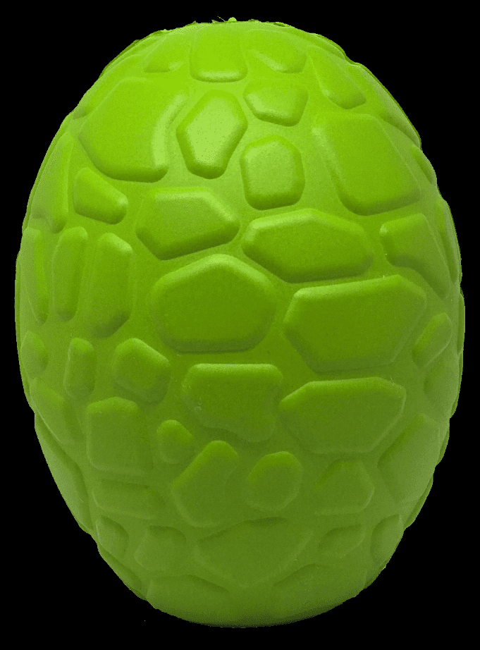 MKB  Durable Rubber Chew Toy & Treat Dispenser (Type: Dinosaur Egg)