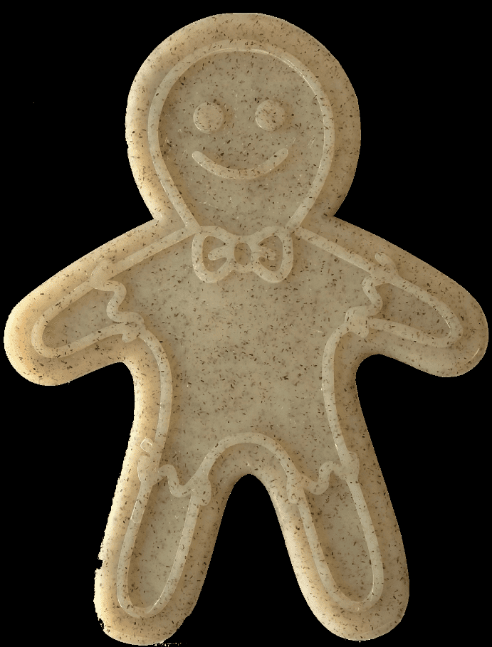 SP Ultra Durable Nylon Dog Chew Toy for Aggressive Chewers (Type: Gingerbread Man)
