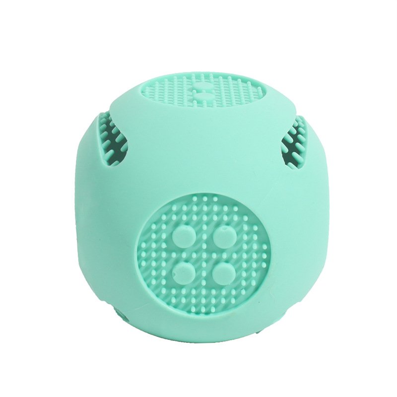 Dog Food Leakage Silicone Toys (Option: Green Dice)