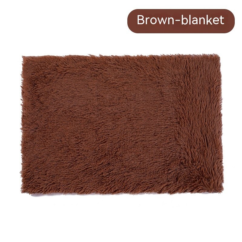 Dog Winter Thermal Blanket (Option: Brown Blanket-S)