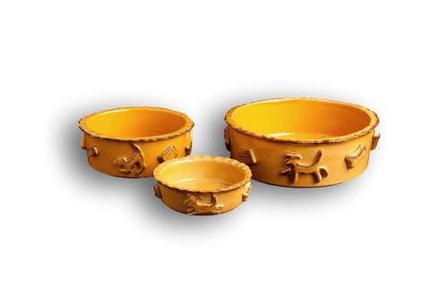 Carmel Ceramica Dog Food/Water Bowl (Color: Caramel, size: medium)