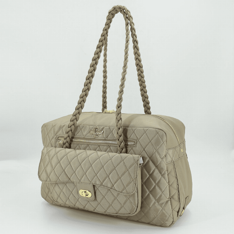 Porsha Dog Carrier (Color: Tan, size: one size)