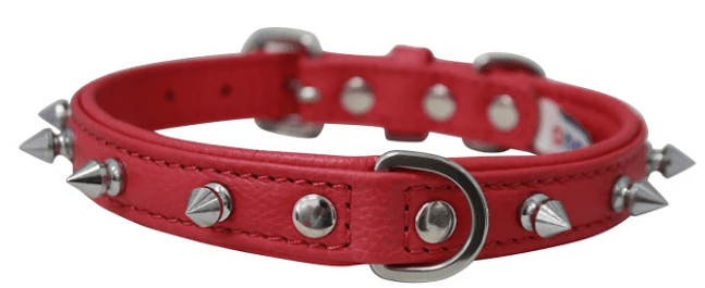 Rotterdam Spiked Dog Collar by Angel (color/size: 16" X 3/4" , Hot Pink)