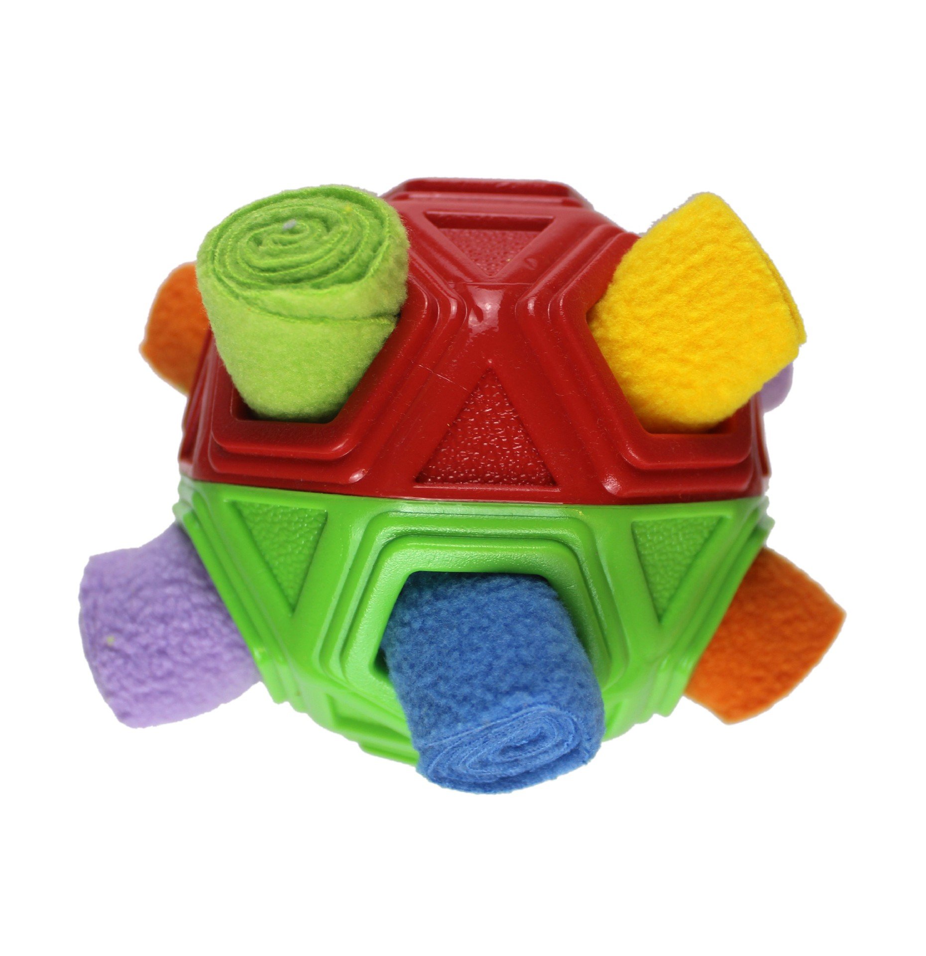 Dog Hollow-out Bite-resistant Smell Ball (Option: Red And Green Body-Rainbow)