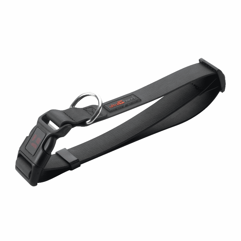 Ultrahunds Adjustable Collar (Color: Black, size: 12"-16"x3/4" Wide)