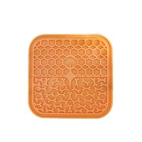 Silicone Dog Licking Pad (Color: Orange)