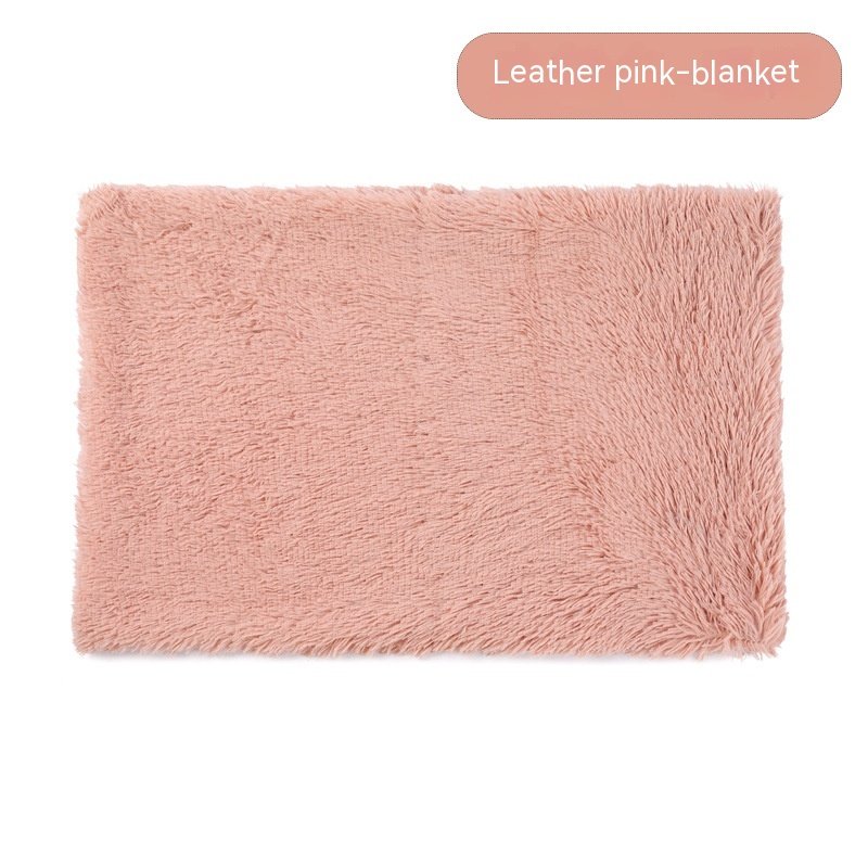 Dog Winter Thermal Blanket (Option: Leather Pink Blanket-M)
