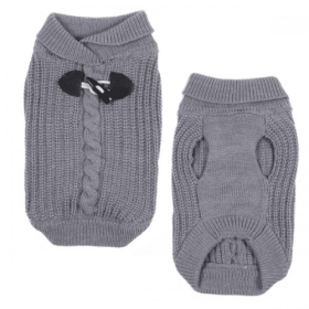 ES Shawl Collar Sweater (Color: gray, size: XL)