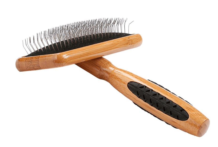 Bass Brushes- De-matting Pet Brush Slicker Style (Color: Dark Bamboo, size: medium)